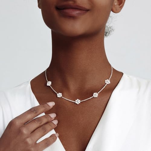 Image of Zeffy Pearl Necklace 4MM /6MM /8MM Dainty Round Imitation Pearl Choker Necklace Wedding Pearl Necklace Delicate Jewelry for Women Simple Bridesmaid Jewelry Gifts