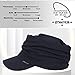 Ruphedy Newsboy Cap for Women Summer Chemo Headwear Hair Loss Cancer Hat with Brim (Navy)