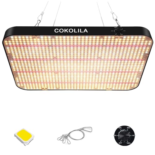 COKOLILA Lampara de cultivo LED regulable, 2000w lámpara de planta de espectro completo con 1188 LEDs, Función de Cadena de Margarita UV e IR, Grow Light para plantas de interior, verduras, flores