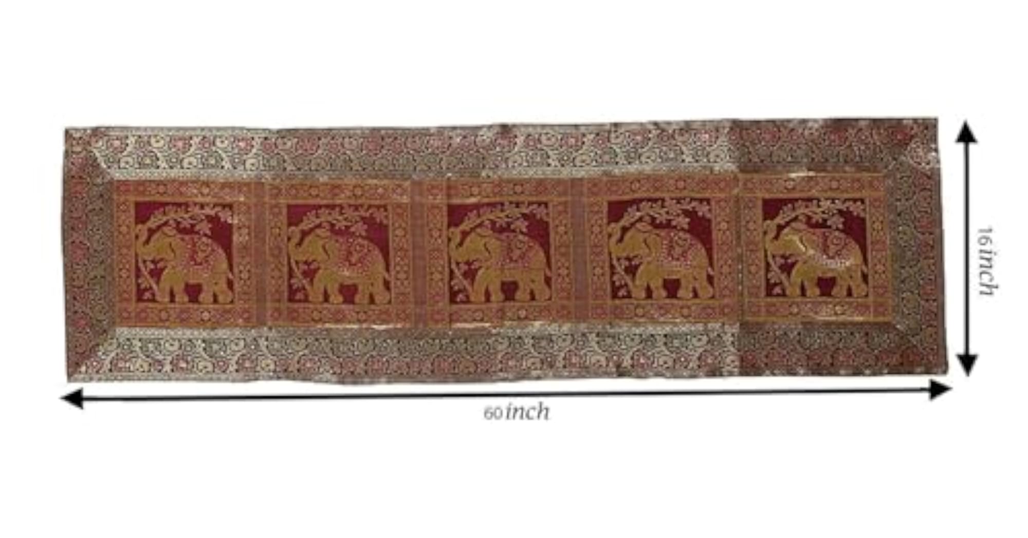 Indian Traditional Decorative Silk Table Runner 60x16 Inches