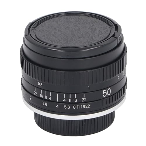 Lente F1.7 de 50 mm, lente óptica de aleación de aluminio, revestimiento compacto multicapa, lente de 50 mm F1.7 de formato completo para cámaras DSLR