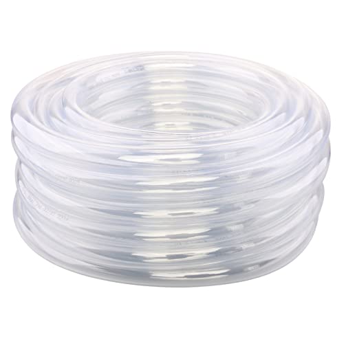 DERNORD PVC Tubing 5/8"ID X 13/16"OD Flexible Clear Vinyl Hose 50 Feet for Food Grade