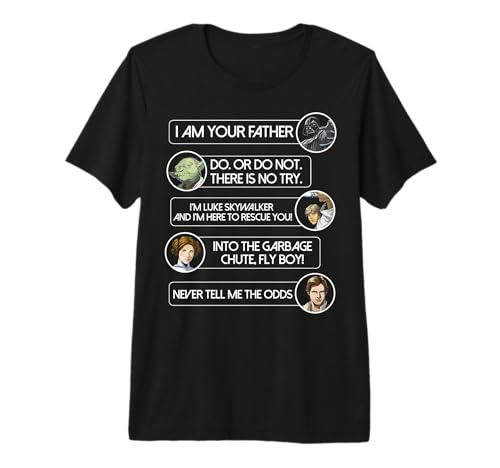 T-shirt Star Wars pour homme et femme avec citations cultes du film