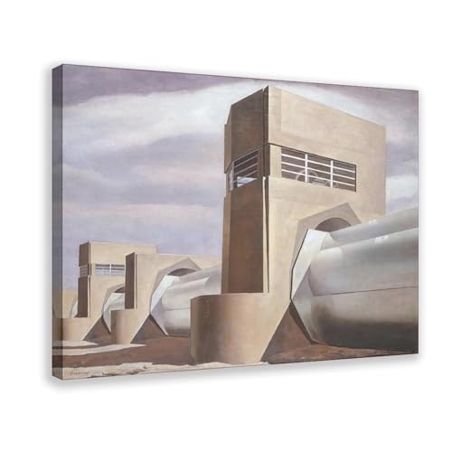 Reproduction sur toile Water Charles Sheeler cadre suspendu 30x45cm