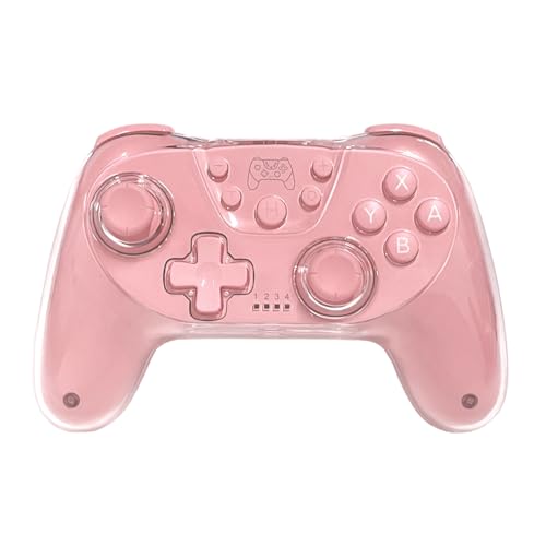アローン(Allone) Switch2用カラフルコントローラー ピンク 15.5×6×10.5cm Switch2／Switch／Switch Lite／有機EL対応 有線・無線どちらも可 おしゃれなクリアネス 連射機能 マクロ機能 推しカラー かわいい ALGA-NS2CT004PI