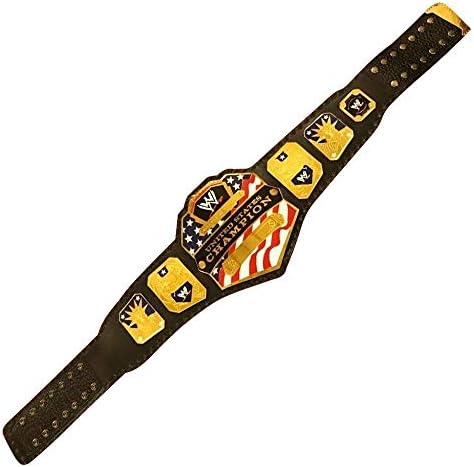 WWE United States Championship Belt Adult Replica Gold Metal Plates Brand New
