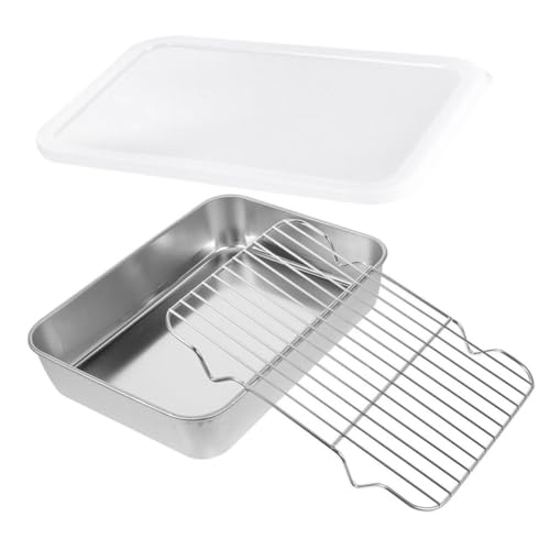 Catálogo para Comprar On-line Bandejas y rejillas los más solicitados. 44 Artibetter Bandeja para Hornear y Escurridor de Aceite Inoxidable con Tapa y Rejilla para Cocina Resistente y Duradera para Horno y Limpieza