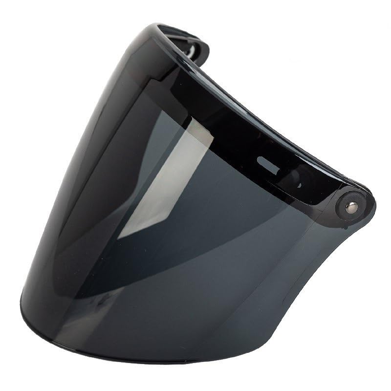 Visière de casque Universe 3/4 noir à boucle 3 broches pour moto
