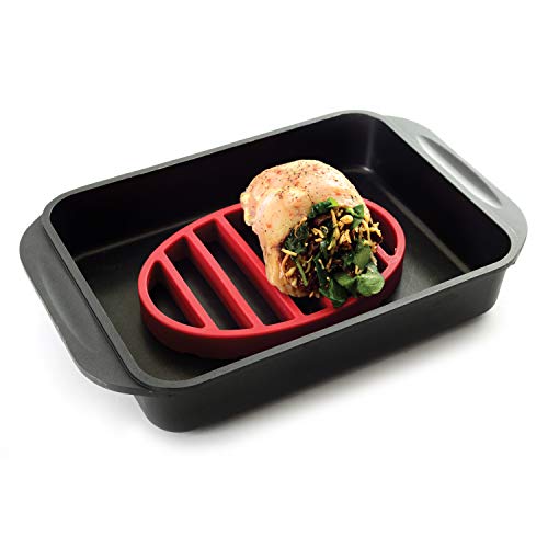 Norpro 405 Oval Silicone Roast Rack, Red #TOP3