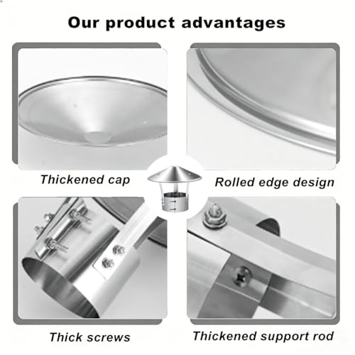 Nasadka kominowa ze stali nierdzewnej 304(3.5")