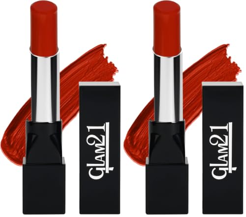 Image of Glam 21 Ultra Velvet Lipstick | Long-lasting stay on lips | Lovely matte finish | 2.5gm | Apricot Punch-17 (Pack of 2)