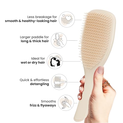 Tangle Teezer - Escova de cabelo desembaraçadora The Ultimate Detangler Large para todos os tipos de