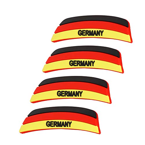 Oshotto Universal Germany Flag Car Door Guard Scratch Protector (Multi) - Set of 4