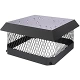Cubierta de chimenea de 13 x 13 pulgadas, cubierta de chimenea de techo, tapa de ventilación de chimenea, cubierta de escape para techo, protector de lluvia existente con placa de cubierta de
