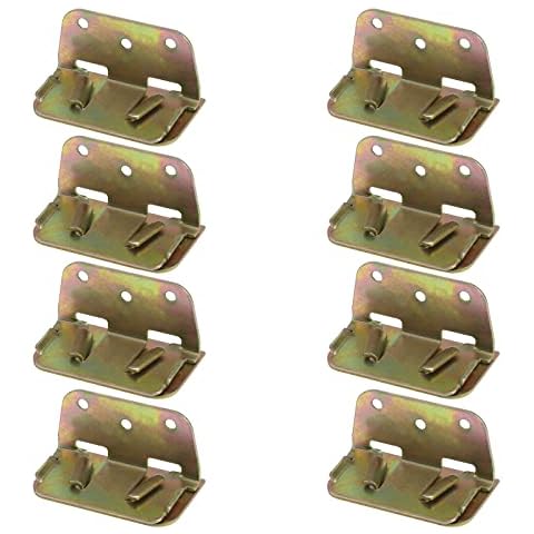 Antrader Heavy Duty Wood Bed Rail Bracket Bed Slat Connector Wood Bed Support Metal Fastener -Set of 8 Cover