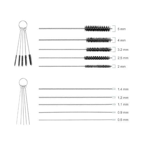 Tiardey Reinigungsglasfilter Glasglas Glasreinigungsglas mit Ständer Reinigungsset Reinigungsglas mit Ständer, Nadel- und Bürstenzubehör, professionelles Reinigungsset-Werkzeug