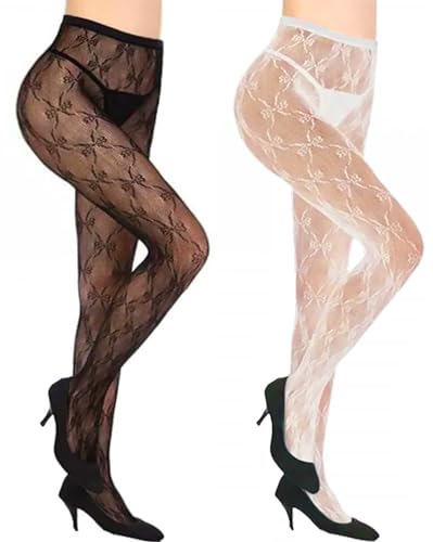 Image of 2-Pack Women's Sparkling Fishnet Stockings - Rhinestone Party Pantyhose