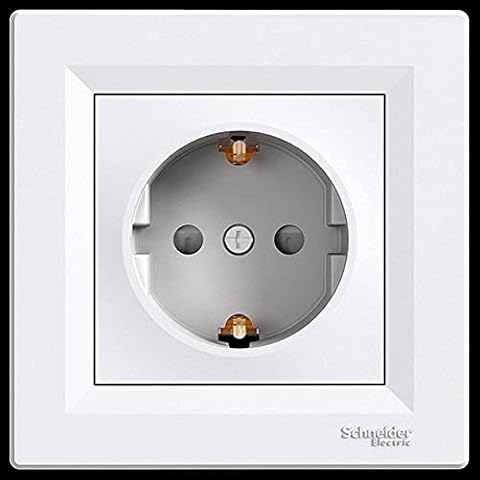 Schneider Electric Base Enchufe Schuko Blanco Cover