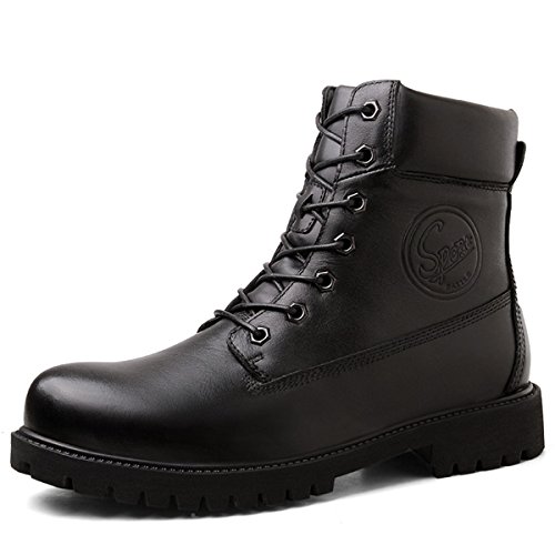 [Toan] トアン メンズLH201711レザー ブーツ ジャングルブーツ マウンテン ブーツ アーミー 軍隊 スノーシューズ 防水防寒 防滑 コンフォート カジュアル 26.0cmブラック保温絨