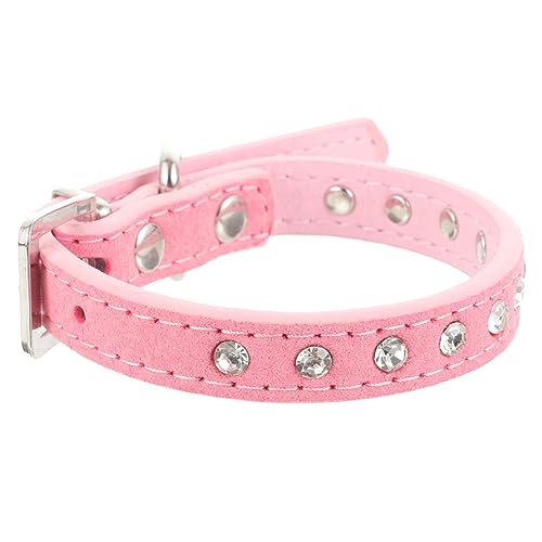 FONDOTIN 耐摩耗性猫の首輪 犬の首輪中 子犬の出産 犬用蝶ネクタイ シャムロック 犬の花の首輪 pet supplies ペットの装飾 装飾犬の首輪 子犬の首輪 屋外用の犬の首輪 プ ピンク