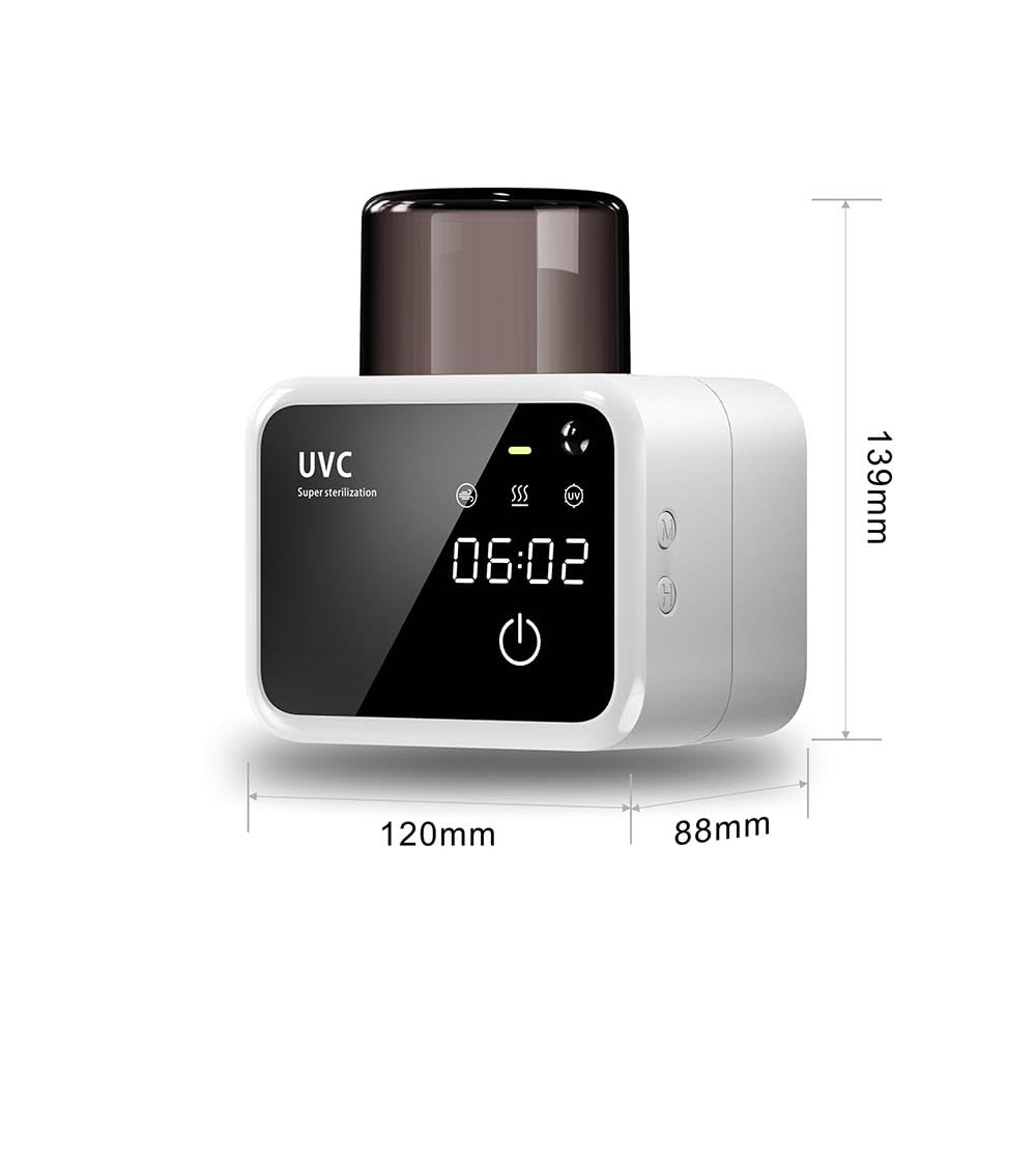 20000mAh Desinfectante para Cepillos De Dientes con UV,Esterilizador Cepillo Dientes UV Soporte Cepillo de Dientes Pared,Función De Tiempo (Blanco),Instalación sin Perforación,Soporte para 2 Cabezales
