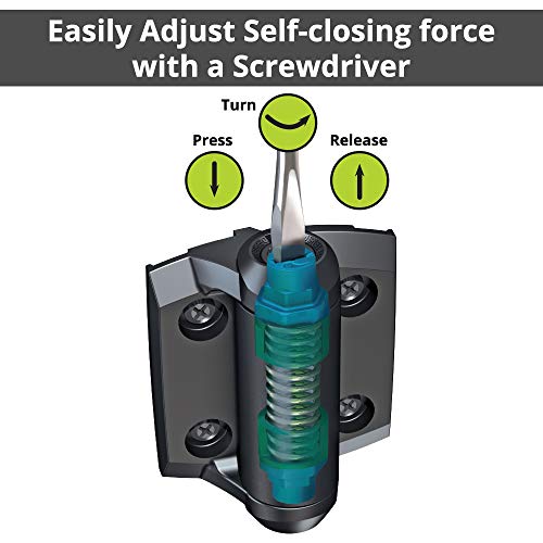 D&D Technologies TCA1L2S3BTS Truclose Regular Duty Gate Hinges, For Self Closing Metal Gates Up To 66 Pounds thumb #5