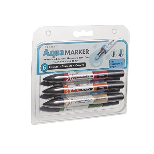 Letraset Aqua Marker Set #1, Set of 6