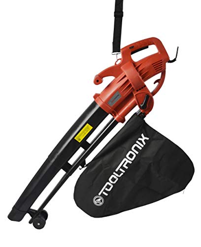 Laptronix 3 in 1 Electric Leaf Blower 3000W Garden Vacuum with Mulcher 35 Litre Collection Bag 10:1 Shredding Ratio, Automatic Mulching Compacts Leaves in Bag with 10m Cable