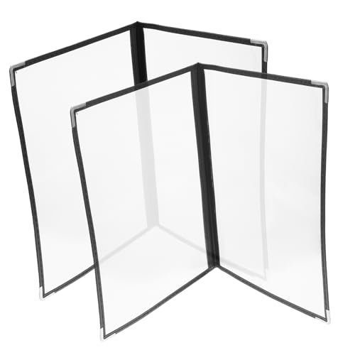 OFFSCH Stylish PVC Menu Binder Covers 2pcs Menu Protectors for Planner Binder Restaurant
