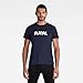 G-STAR Raw Men's Holorn Graphic Crew Neck Short Sleeve T-Shirt, RAW: Sartho Blue, S