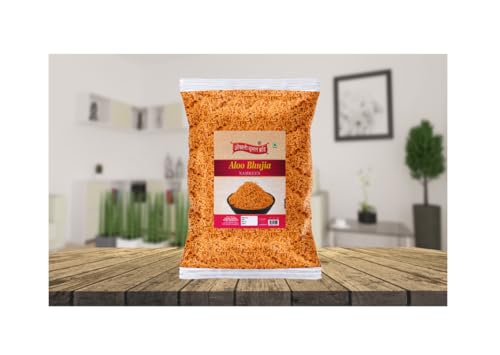 Image of OKHLI MUSAL BRAND Marwar Rajapuri Aloo Bhujiya Bhujia | Aloo bhjiya Bhujia Bhujiya Namkeen Snack | Thakkali Flavour Festive Season Crunchy Snack Alu BHUJIYA BHUJIA Namkeen Savoury Snack-900g*3Pack