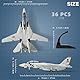 SEBUNAS F-14 Tomcat Kampfjet, Maßstab 1:72, Schnellbau-Modellbausatz, Kunststoff, Militär-F14-Spielzeugflugzeug, Montageflugzeugmodell mit Ständer (36 Teile)