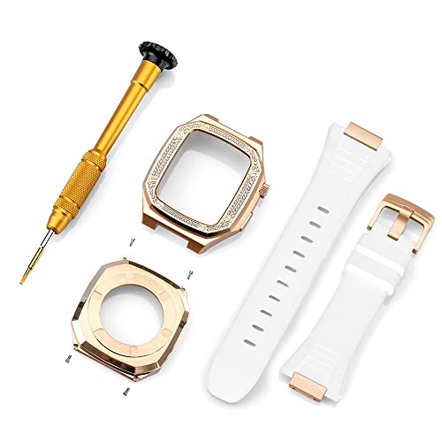 Boîtier antichoc et bracelet caoutchouc Apple Watch 44mm protection intégrale