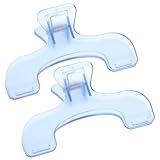 HJZHII 2Pcs Book Clips, Book Weight Page Holder, Transparent Book Clips to Hold Book Open Portable Reading Book Page Holders for Office Home Teachers Students Book Lovers Reading Fixing Book (Blue)