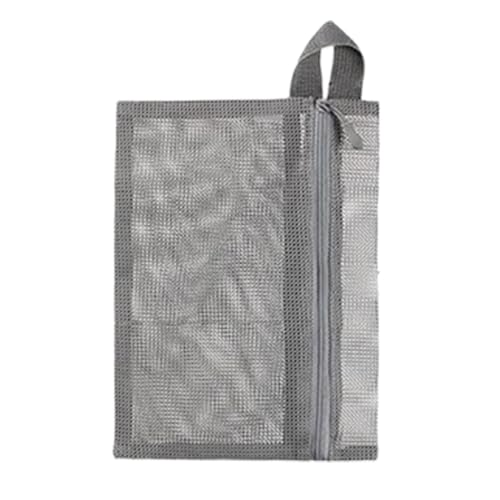 Bolsas organizadoras, bolsa de malla portátil, múltiples bolsillos, 25 x 18 cm, almacenamiento de artículos de tocador de secado rápido para cosméticos, papelería, dormitorio, universidad, playa