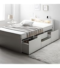 Amazon｜RASIK ベッド 通常丈シングル フレームのみ グレージュ 照明