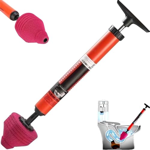 Upgraded High Pressure Toilet Unblock One Shot Toilet Pipe Plunger, 2024 New Toilet Unblock a Shot Kit, Air Drain Clog Remover, Toilet Snake Toilet Unclogger, Air Pump Toilet Plunger (1Pc)