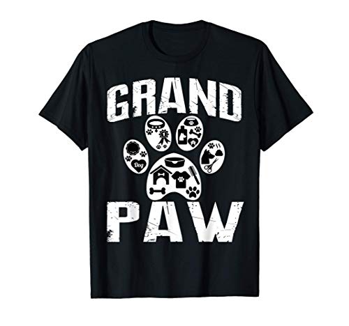 Hombre Funny Dog Shirt Grand Paw Doggy Puppy Lover Grandpa Vintage Camiseta