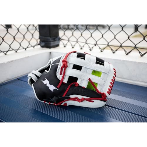 Miken | PLAYERS SERIES Slowpitch Softball Glove | Sizes 15" | LHT | Black / White - Thumbnail 5