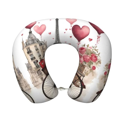 Almohada de viaje de poliéster con soporte para cuello miniatura 1