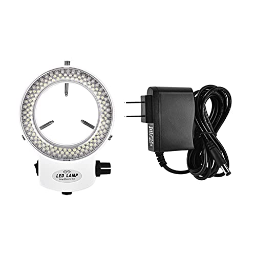 Image of Microscope Light LED 144 LED Adjustable Brightness for Stereo Microscope Camera (White)