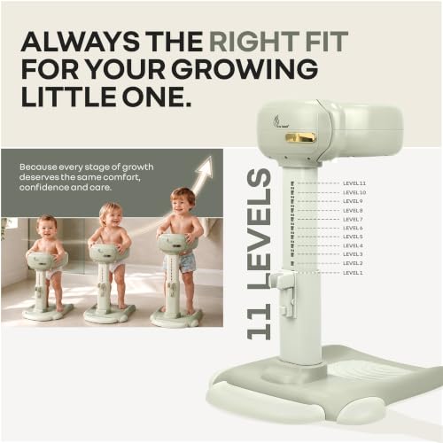 Image of R for Rabbit Fun Time Aqua Hug Bath Stand for Kids 9-36 Months | Baby Bath Stand with Adjustable Height, Anti-Skid Base & Shower Rack | Multipurpose Use for Bathing, Dressing & More (Grecian Green)