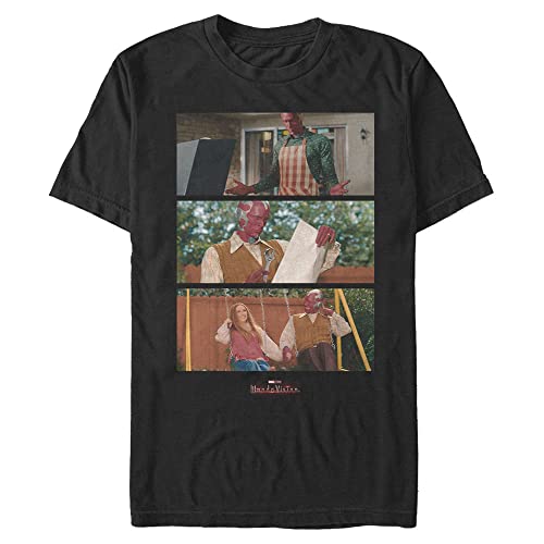 T-shirt noir Marvel WandaVision haut manches courtes homme 4XL