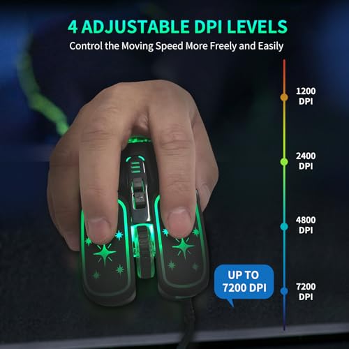 Image of Maine Game Wired USB Mouse, 2400 DPI, 4 Adjustable Levels, Silent, Factory Wholesale Sale (017, 1PACK)