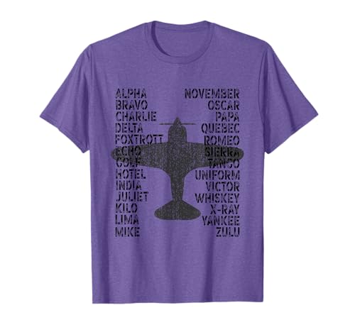 Avión de aviación Volador del Alfabeto fonético Camiseta