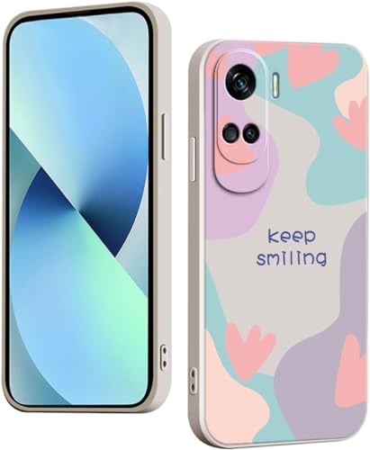 WOKEZ Blommönster Telefonfodral för Honor 90 Lite 5G – Ultratunn Silikon