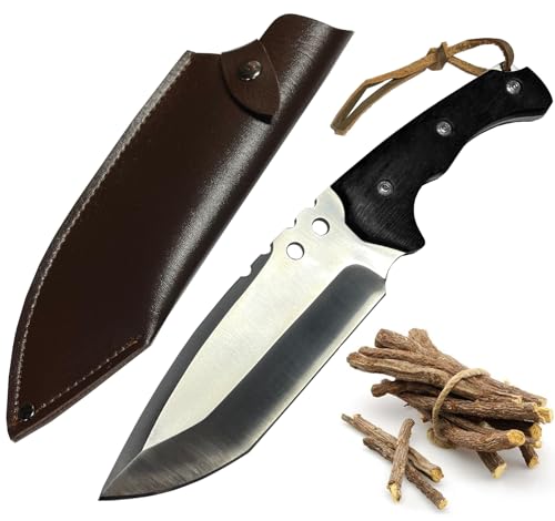 Kunnife Bushcraft Knife Full Tang, Fixed Blade...