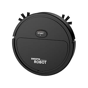Genérico Robot Aspirador Inteligente Robot Aspirador y trapeador Robot 3 en 1, navegación Inteligente, ultradelgado y silencioso, autonomía de 60 Minutos, Muy Adecuado para Suelos Duros (Negro)