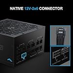 SAMA G850 850W Fully Modular Power Supply – 80 Plus Gold & Cybenetics Platinum Efficiency | ATX 3.1 & PCIe 5.1 Ready | 12V-2x6 GPU Power, Japanese Capacitor | RTX50 Series Ready - Black - Image 3