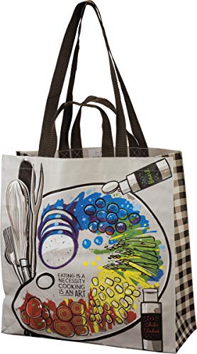Primitives-by-Kathy-Market-Tote-Eating-Is-Necessity-Cooking-Is-Art Primitives by Kathy Market Tote Eating Is Necessity Cooking Is Art